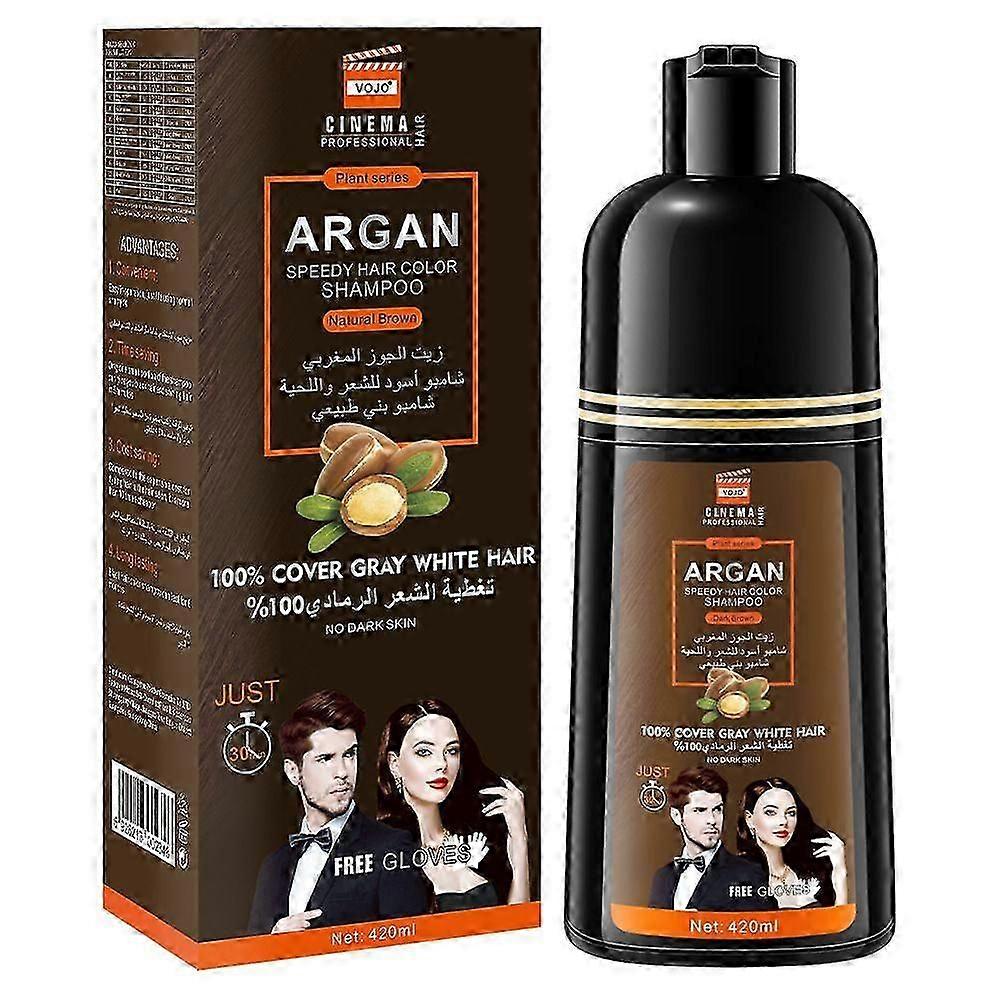 Nitro Cinema Argan Speedy Hair Colour Shampoo Natural Black – 100% Grey Coverage