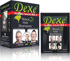 Dexe Black Hair Shampoo — Instant Hair Dye (Box of 10 Sachets)
