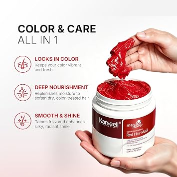 Karseell Maca Power Red Hair Color Depositing Mask 500ml