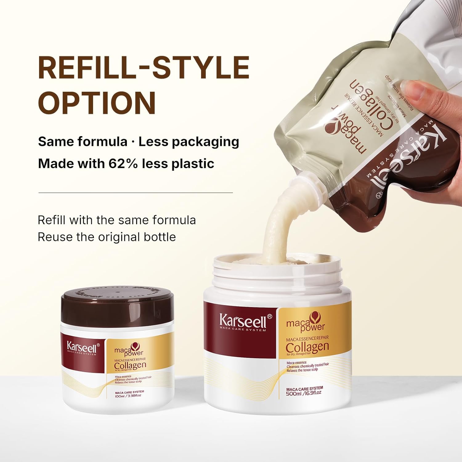 Karseell Collagen Hair Mask Deep Repair Treatment 500ml Pouch