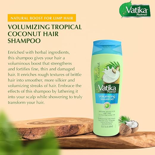 Vatika Naturals Tropical Coconut Volumizing Shampoo 400ml